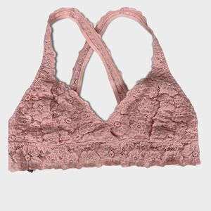 Aerie Lace Pink Bralette size Medium